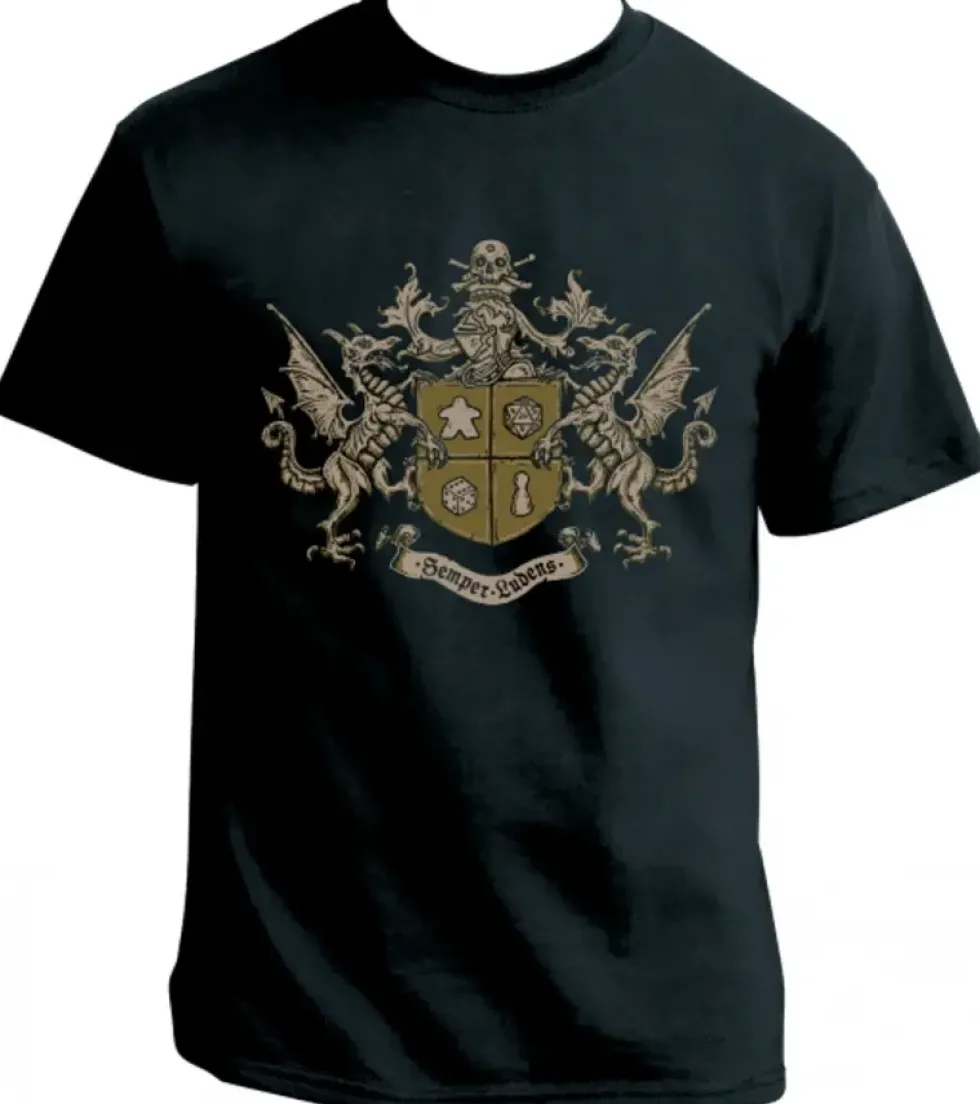 T-shirt: Mr. Meeple - Semper Ludens (Black) - Small