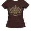 T-shirt: Mr. Meeple - Semper Ludens (Brown) - Woman's Medium