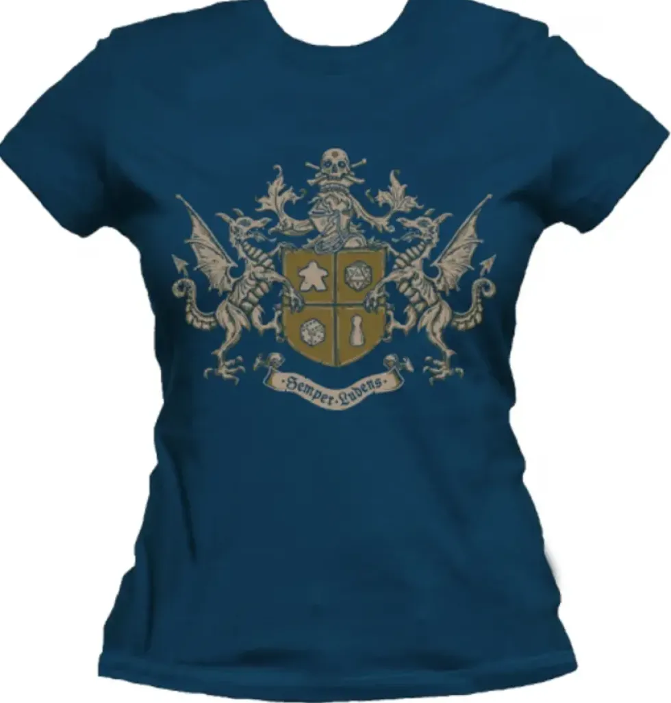 T-shirt: Mr. Meeple - Semper Ludens (Dark Blue) - Woman's 2X-Large