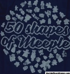 T-shirt: Mr. Meeple - 50 Shapes of Meeple (Navy) - Small