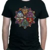 T-shirt: Mr. Meeple - Stained Glass (Black) - 4X-Large