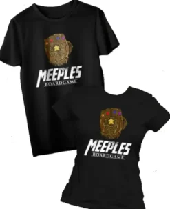 T-shirt: Mr. Meeple - Thanos Meeple Infinity Glove (Black) - Woman's 2X-Large
