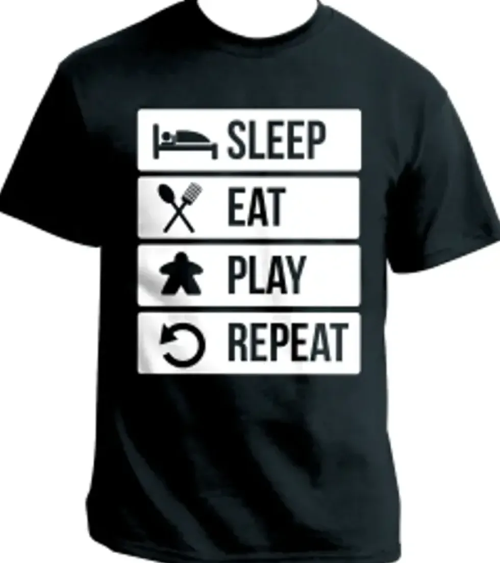 T-shirt: Mr. Meeple - To Do List (Black) - 5X-Large