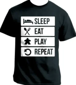 T-shirt: Mr. Meeple - To Do List (Black) - X-Large