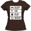 T-shirt: Mr. Meeple - To Do List (Brown) - Woman's Small