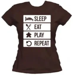 T-shirt: Mr. Meeple - To Do List (Brown) - Woman's Small