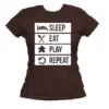 T-shirt: Mr. Meeple - To Do List (Brown) - Woman's X-Large