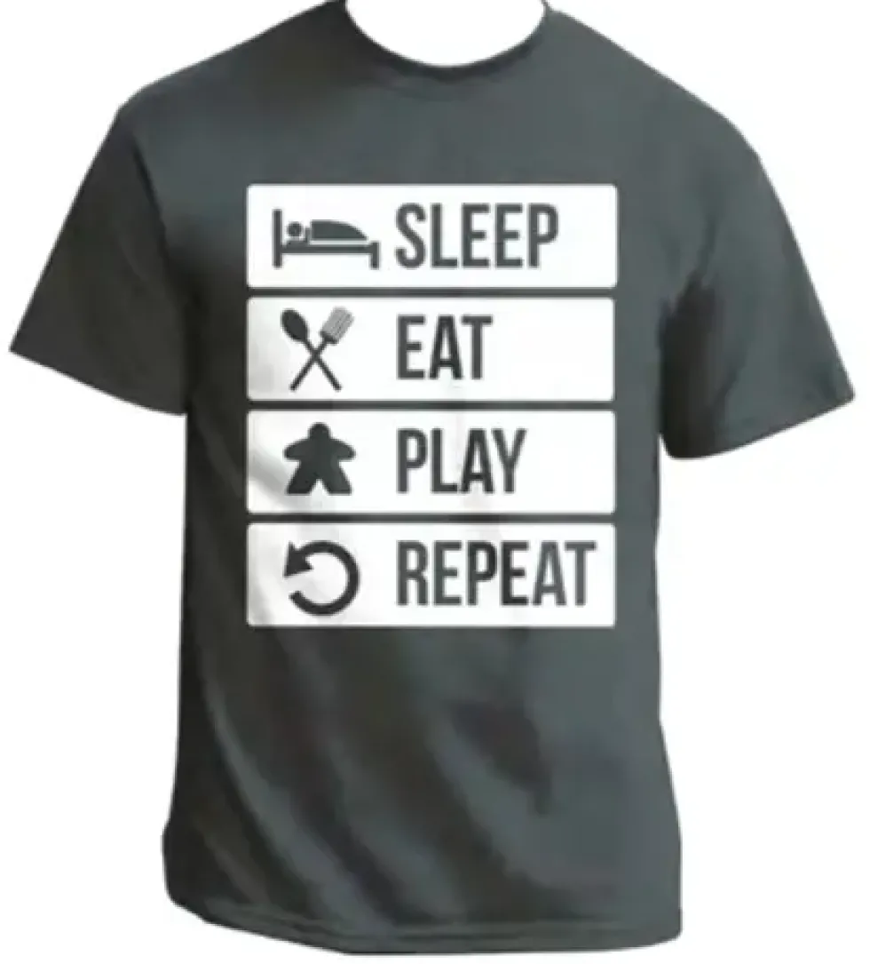 T-shirt: Mr. Meeple - To Do List (Grey) - 5X-Large
