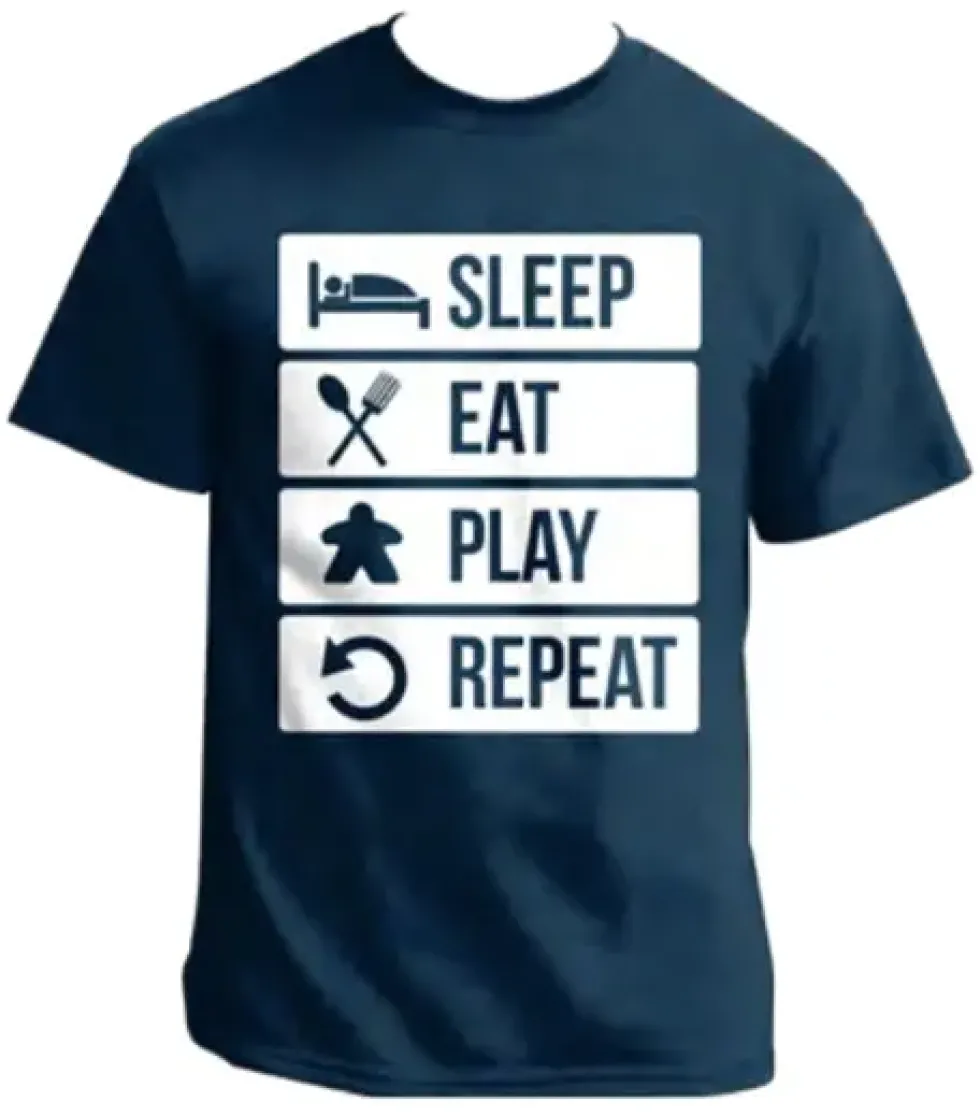T-shirt: Mr. Meeple - To Do List (Navy) - X-Large
