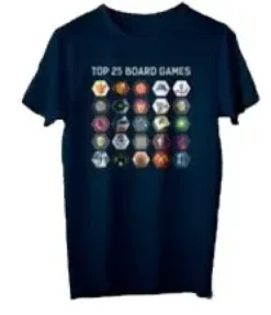 T-shirt: Mr. Meeple - Top 25 Board Games (Navy) - 5X-Large