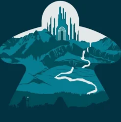 T-shirt: Mr. Meeple - Wizard Meeple (Navy) - 4X-Large