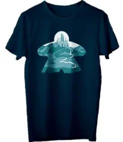 T-shirt: Mr. Meeple - Wizard Meeple (Navy) - 5X-Large