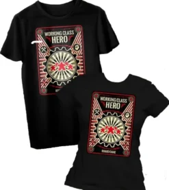 T-shirt: Mr. Meeple - Working Class Hero Meeple (Black) - Woman's Small