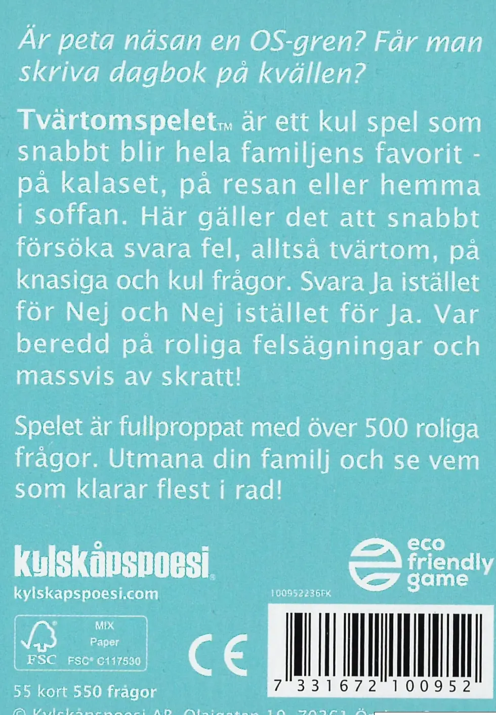 Tvärtomspelet - Familjens Favorit!