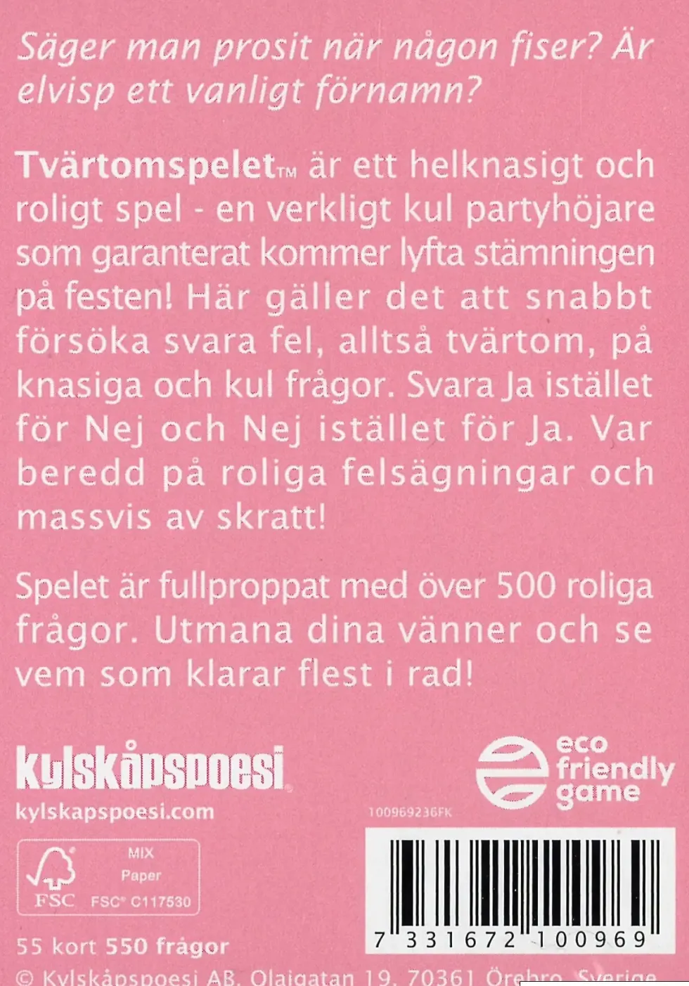 Tvärtomspelet - Festens Favorit!
