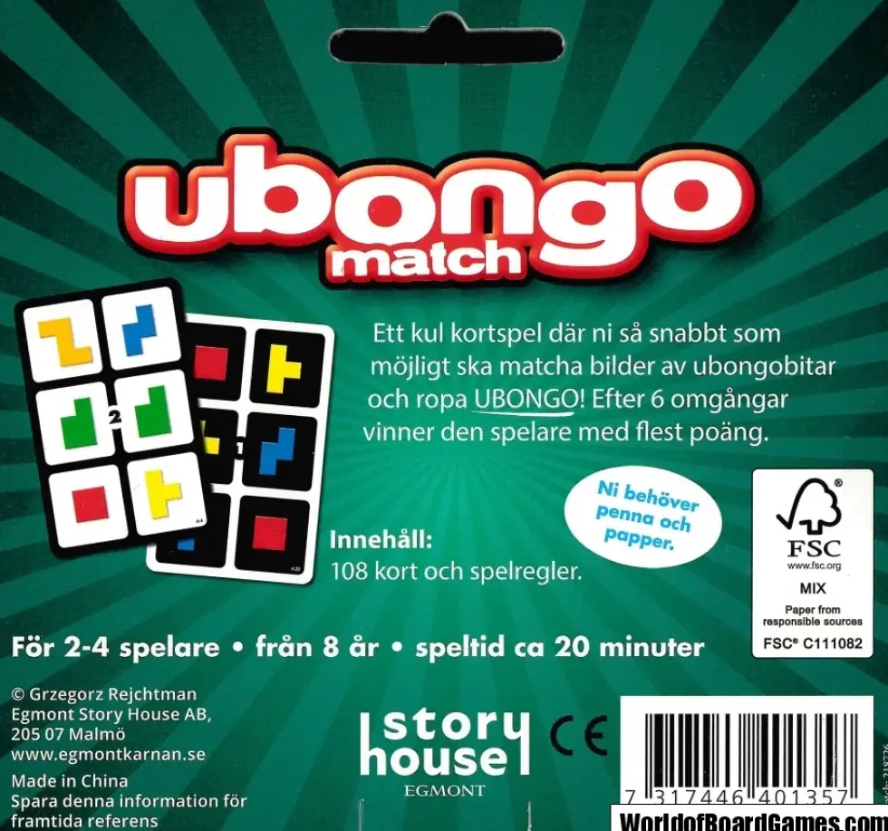 Ubongo Match - Kortspel (SVE)