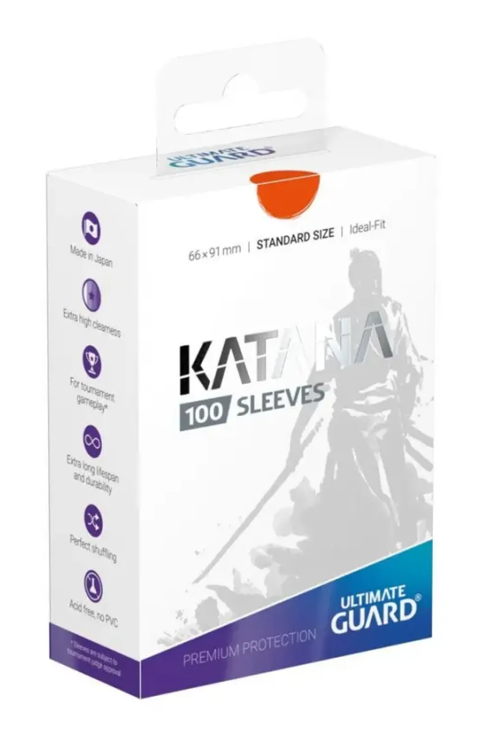 Ultimate Guard Katana Sleeves Standard Size Orange (100) (66 x 91 mm)