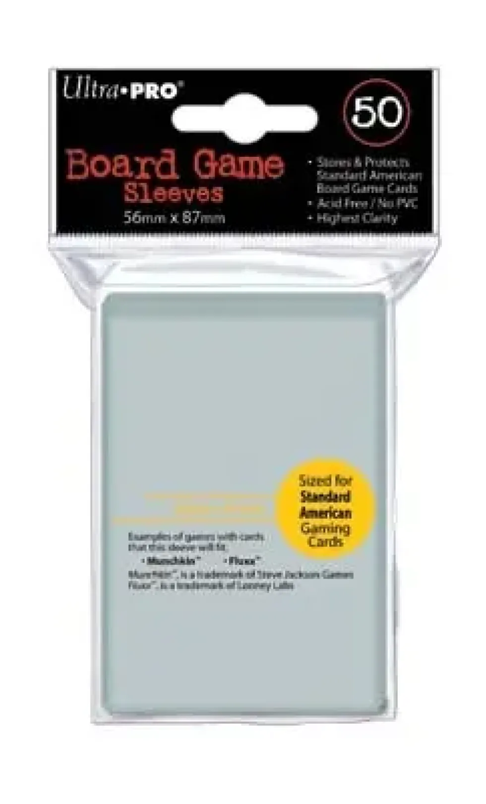 Ultra Pro: Board Game Sleeves Standard European (59 x 92 mm) - 50 st