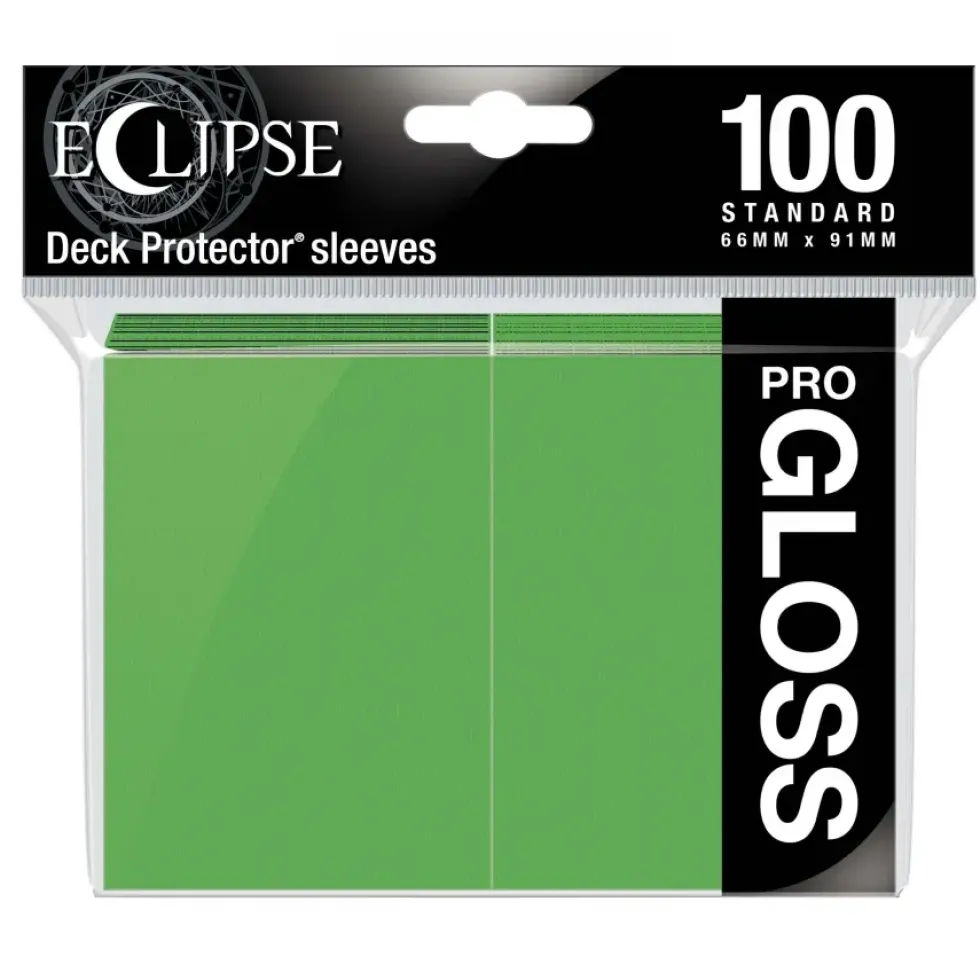 Ultra Pro: Eclipse Gloss Standard Sleeves: Lime Green (66 x 91 mm) - 100 st
