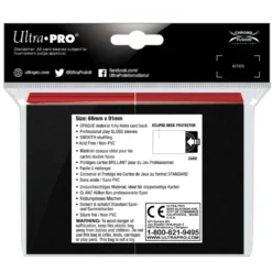 Ultra Pro: Eclipse Gloss Standard Sleeves: Apple Red (66 x 91 mm) - 100 st