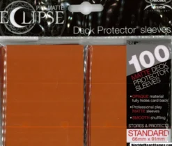 Ultra Pro: Eclipse Matte Standard Sleeves (Gamla sorten) - Pumpkin Orange (66 x 91 mm) - 100 st