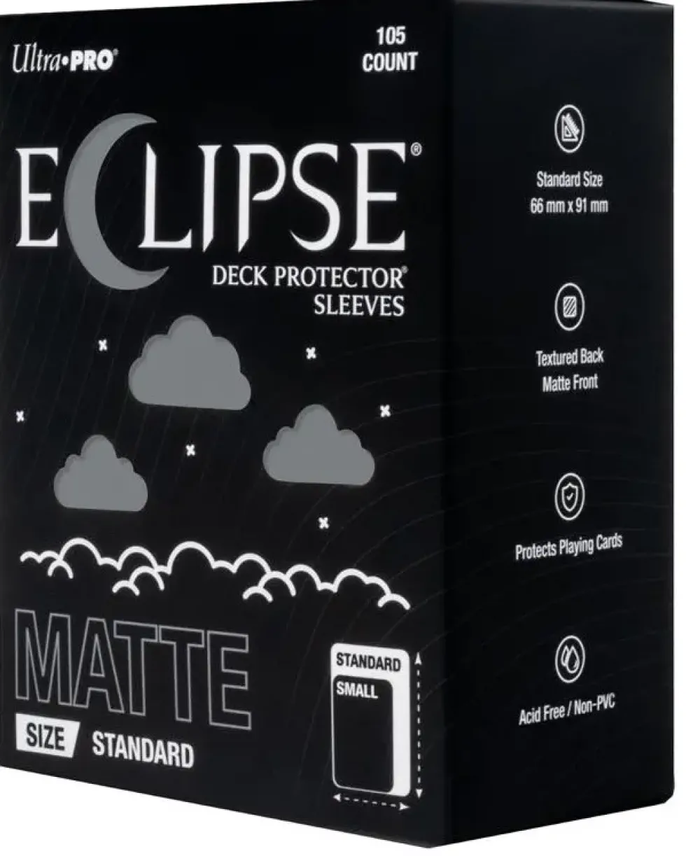 Ultra Pro: Matte Eclipse Standard Deck Protector Sleeves - Smoke Grey (63.5 x 89 mm) - 105 st
