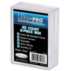 Ultra Pro: 2-Piece 25 Count Clear Card Storage Box, 2 Pack