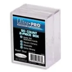 Ultra Pro: 2-Piece 50 Count Clear Card Storage Box, 2 Pack