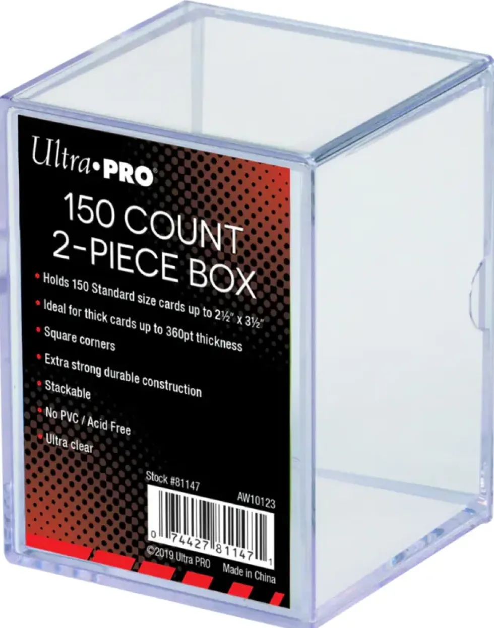 Ultra Pro: 2-Piece 150 Count Clear Card Storage Box