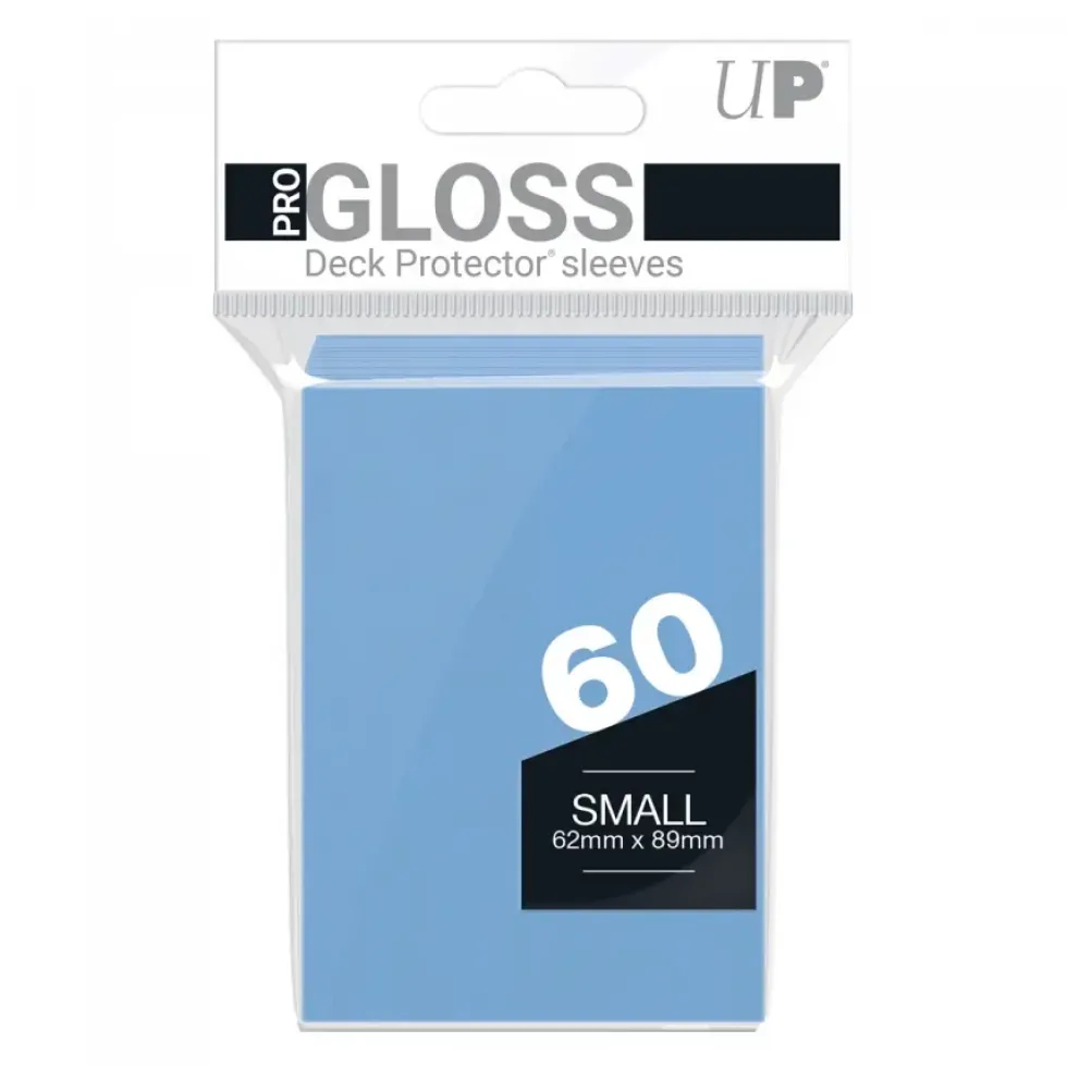 Ultra Pro: PRO-Gloss 60ct Small Deck Protector sleeves: Light Blue (62 x 89 mm)
