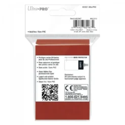 Ultra Pro: PRO-Gloss 60ct Small Deck Protector sleeves: Red (62 x 89 mm)