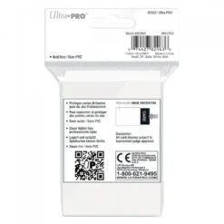 Ultra Pro: PRO-Gloss 60ct Small Deck Protector sleeves: White (62 x 89 mm)