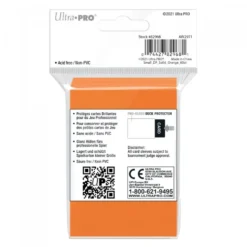 Ultra Pro: PRO-Gloss 60ct Small Deck Protector sleeves: Orange (62 x 89 mm)