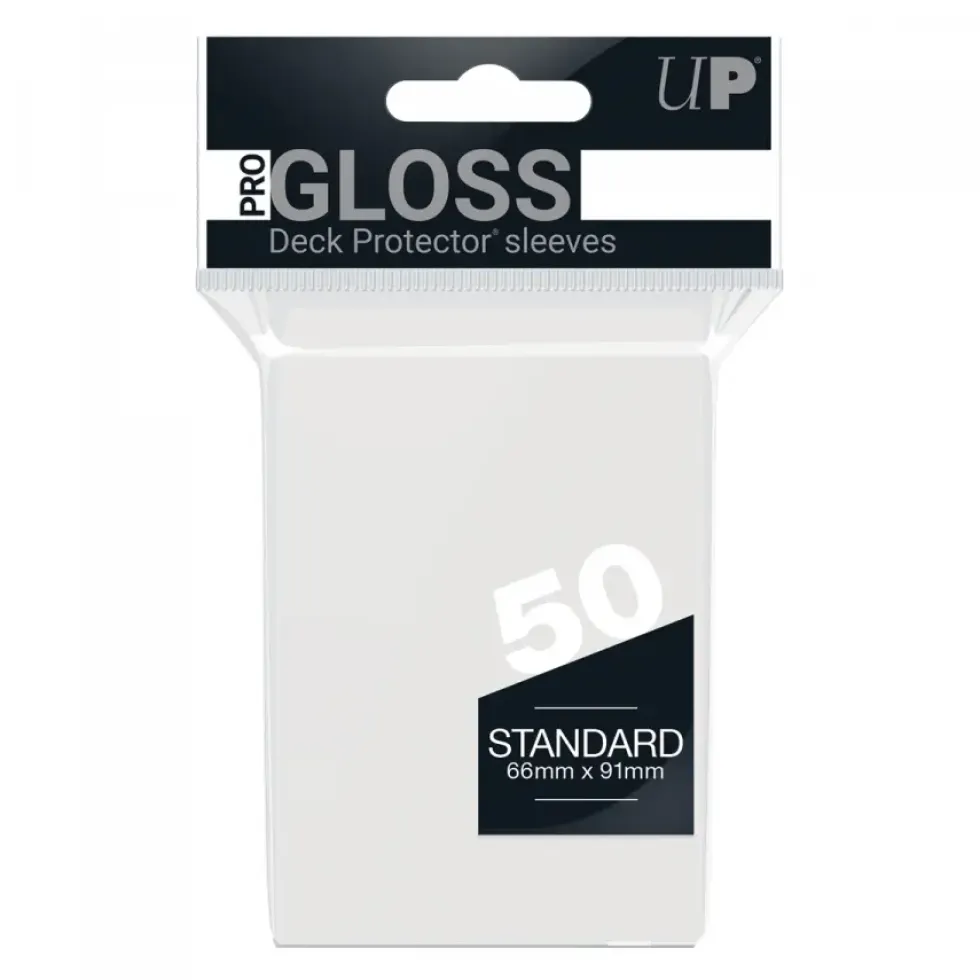 Ultra Pro: PRO-Gloss 50ct Standard Deck Protector sleeves: Clear (66 x 91 mm)