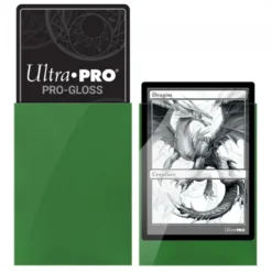 Ultra Pro: PRO-Gloss 100ct Standard Deck Protector sleeves: Green (66 x 91 mm)