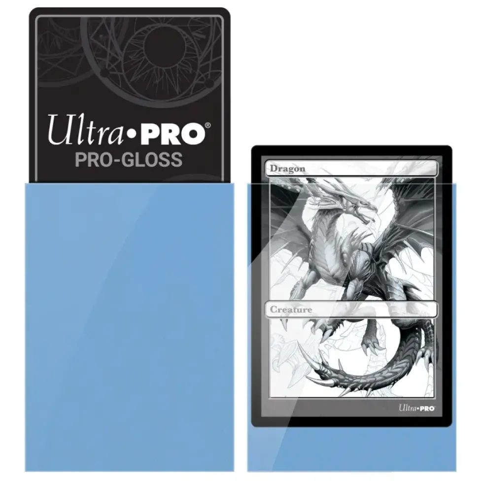 Ultra Pro: PRO-Gloss 50ct Standard Deck Protector sleeves: Light Blue (66 x 91 mm)