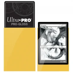 Ultra Pro: PRO-Gloss 50ct Standard Deck Protector sleeves: Yellow (66 x 91 mm)