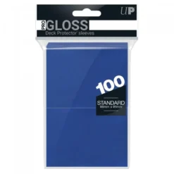 Ultra Pro: PRO-Gloss 100ct Standard Deck Protector sleeves: Blue (66 x 91 mm)