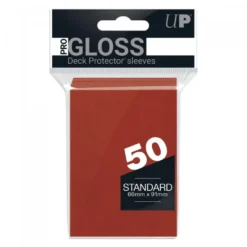Ultra Pro: PRO-Gloss 50ct Standard Deck Protector sleeves: Red (66 x 91 mm)