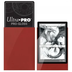 Ultra Pro: PRO-Gloss 50ct Standard Deck Protector sleeves: Red (66 x 91 mm)