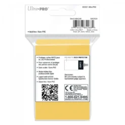 Ultra Pro: PRO-Matte 60ct Small Deck Protector sleeves: Yellow (62 x 89 mm)