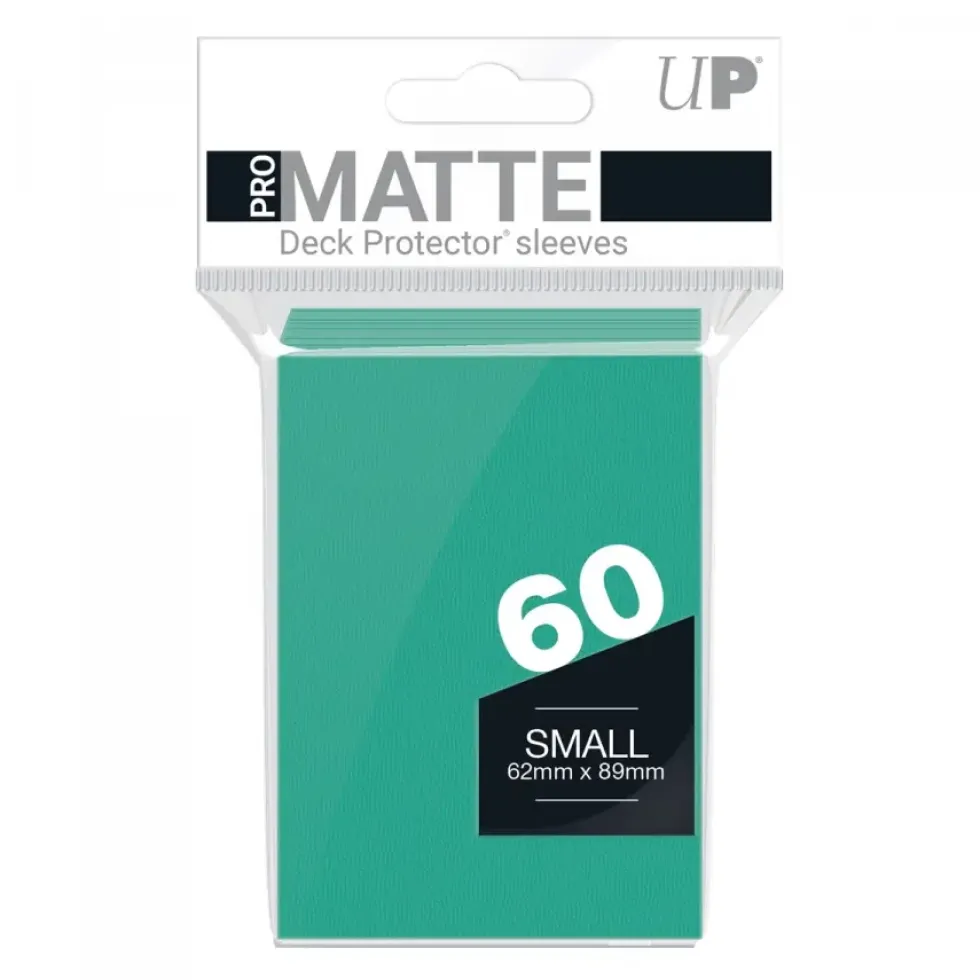 Ultra Pro: PRO-Matte 60ct Small Deck Protector sleeves: Aqua (62 x 89 mm)