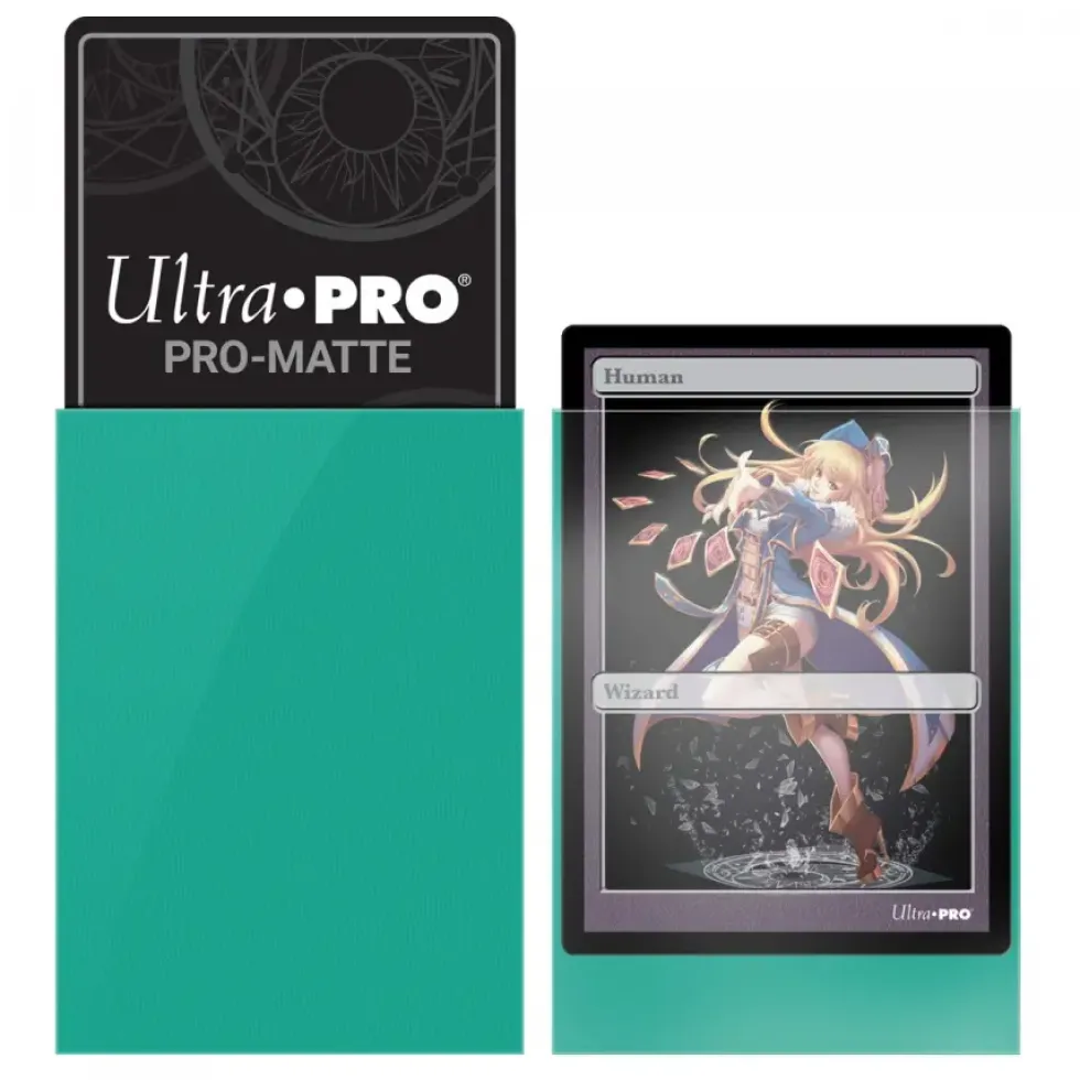 Ultra Pro: PRO-Matte 60ct Small Deck Protector sleeves: Aqua (62 x 89 mm)