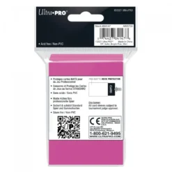 Ultra Pro: PRO-Matte 50ct Standard Deck Protector sleeves: Bright Pink (66 x 91 mm)