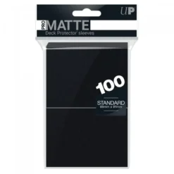 Ultra Pro: PRO-Matte 100ct Standard Deck Protector sleeves: Black (66 x 91 mm)