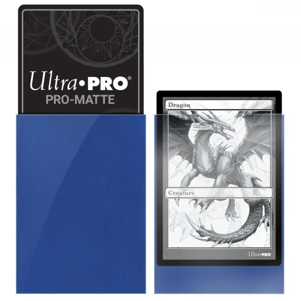 Ultra Pro: PRO-Matte 100ct Standard Deck Protector sleeves: Blue (66 x 91 mm)