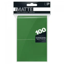 Ultra Pro: PRO-Matte 100ct Standard Deck Protector sleeves: Green (66 x 91 mm)