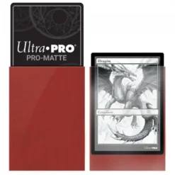 Ultra Pro: PRO-Matte 50ct Standard Deck Protector sleeves: Red (66 x 91 mm)