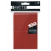 Ultra Pro: PRO-Matte 100ct Standard Deck Protector sleeves: Red (66 x 91 mm)