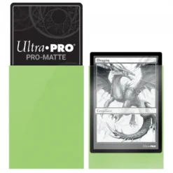 Ultra Pro: PRO-Matte 50ct Standard Deck Protector sleeves: Lime Green (66 x 91 mm)